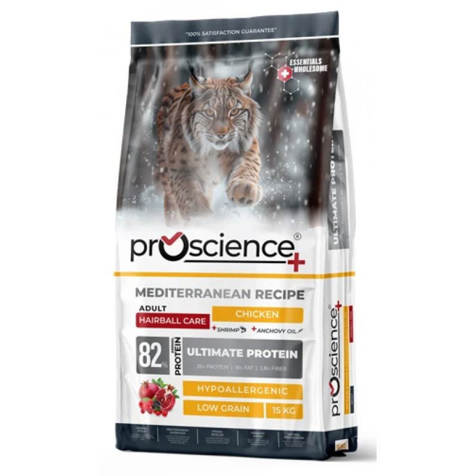 PROSCIENCE HAIRBALL ADULT CAT ΞΗΡΑ ΤΡΟΦΗ KOTOΠΟΥΛΟ 15kg