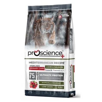 PROSCIENCE STERILISED URINARY ADULT CAT ΞΗΡΑ ΤΡΟΦΗ ΑΡΝΙ ΚΑΙ ΣΟΛΟΜΟΣ 15kg