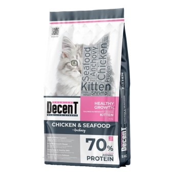 DECENT KITTEN CAT PREMIUM ΞΗΡΑ ΤΡΟΦΗ ΚΟΤΟΠΟΥΛΟ KΑΙ ΘΑΛΑΣΣΙΝΑ 15kg