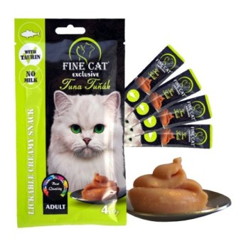 FINE CAT EXCLUSIVE ΚΡΕΜΩΔΕΣ ΛΙΧΟΥΔΙΑ ΜΕ ΤΟΝΟ 4x15gr