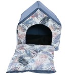 PET CAMELOT LEAFY ΥΦΑΣΜΑΤΙΝΗ ΦΩΛΙΑ ΣΚΥΛΟΥ ΚΑΙ ΓΑΤΑΣ MEDIUM 40x38x42cm