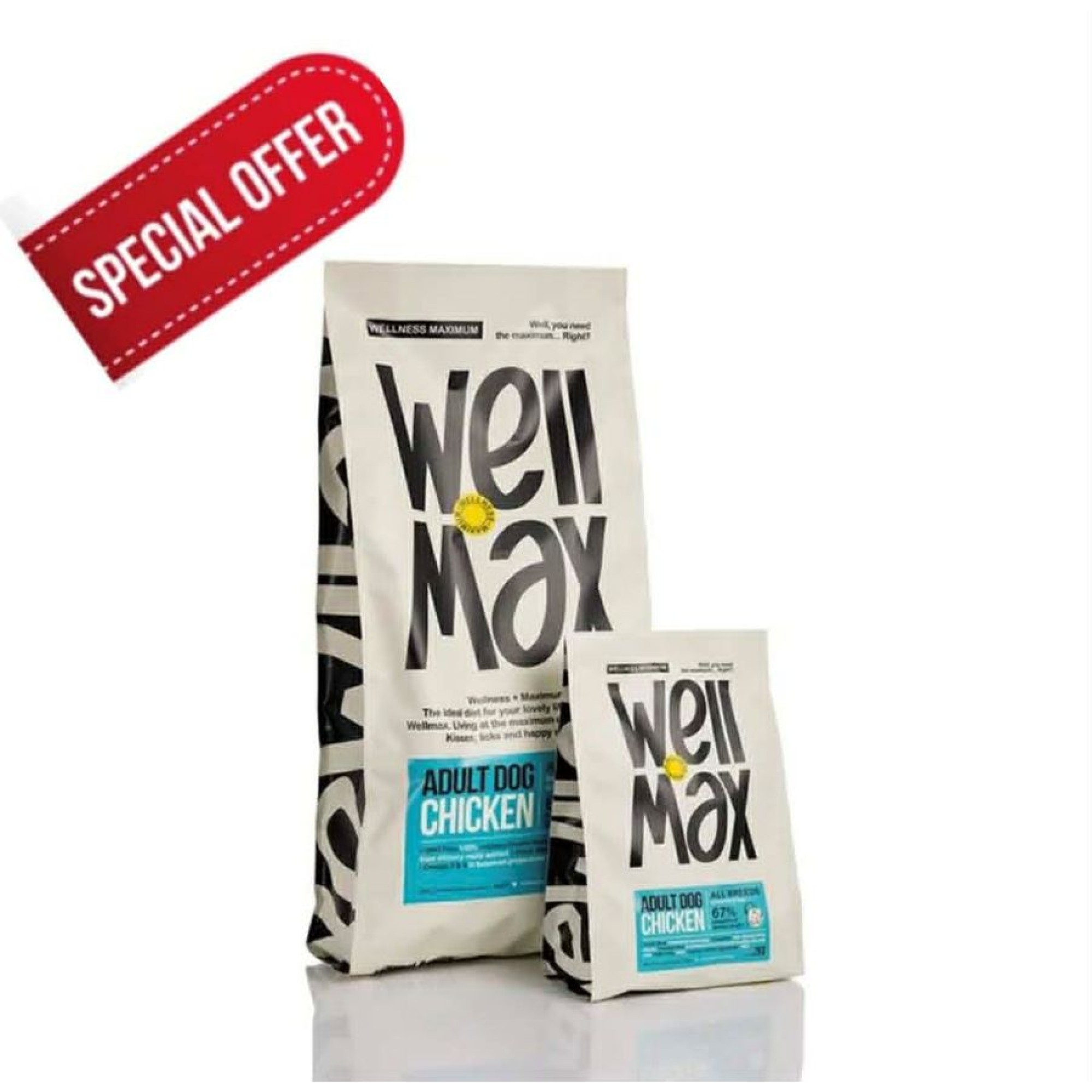 WELLMAX ALL BREEDS ADULT DOG CHICKEN 12kg KAI 2kg ΔΩΡΟ