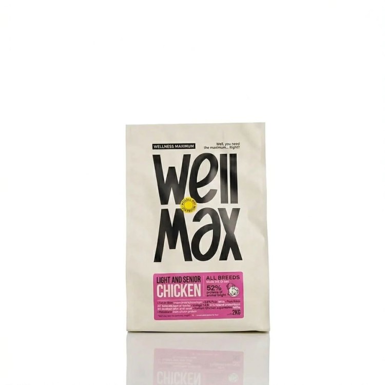 WELLMAX ALL BREEDS LIGHT AND SENIOR DOG CHICKEN 2KG WELLMAX ALL BREEDS LIGHT AND SENIOR DOG CHICKEN 2KG