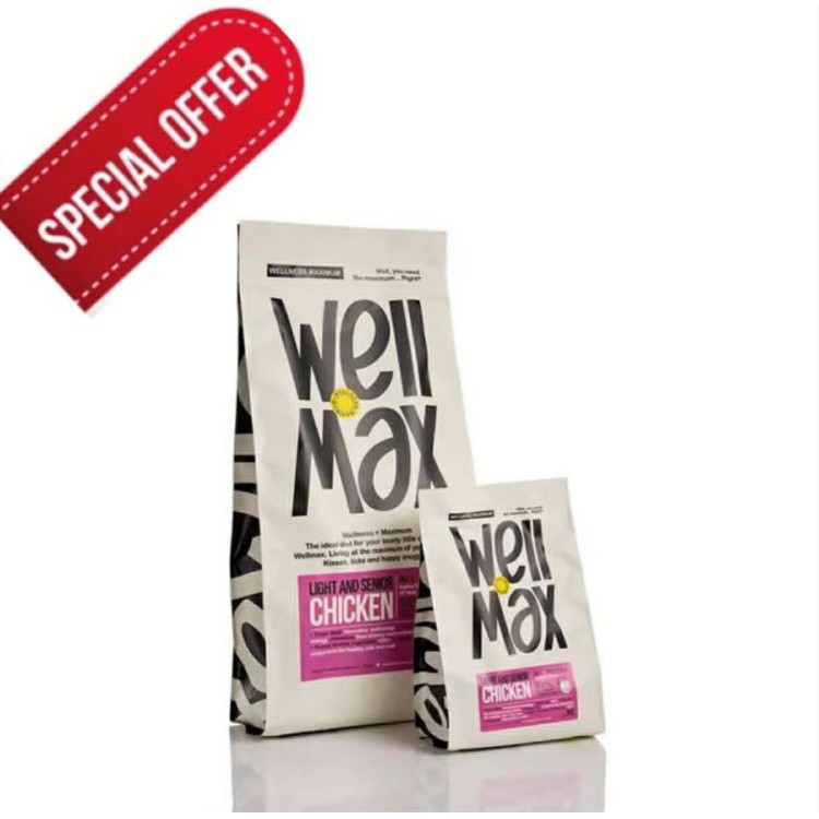 WELLMAX ALL BREEDS LIGHT AND SENIOR DOG CHICKEN 12KG KAI 2kg ΔΩΡΟ