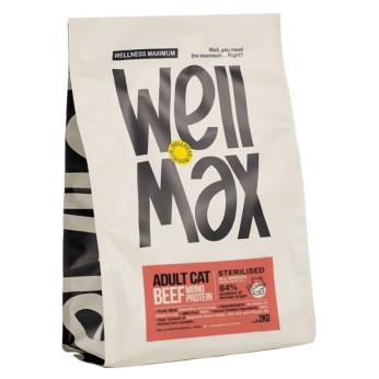 WELLMAX LOW GRAIN MONOPROTEIN STERILIZED ADULT CAT BEEF 1.5kg