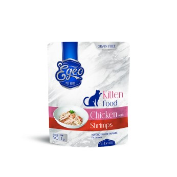 EGEO ΚΙΤΤΕΝ CAT GRAIN FREE WET FOOD ΚΟΤΟΠΟΥΛΟ ΜΕ ΓΑΡΙΔΕΣ ΣΕ ΖΩΜΟ 85gr