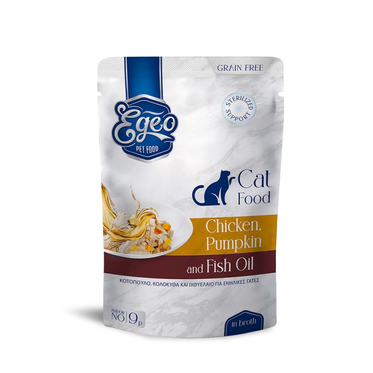 EGEO ADULT CAT GRAIN FREE STERILISED SUPPORT WET FOOD ΚΟΤΟΠΟΥΛΟ ΚΟΛΟΚΥΘΑ ΚΑΙ ΙΧΘΥΕΛΑΙΟ ΣΕ ΖΩΜΟ 85gr EGEO ADULT CAT GRAIN FREE STERILISED SUPPORT WET FOOD ΚΟΤΟΠΟΥΛΟ ΚΟΛΟΚΥΘΑ ΚΑΙ ΙΧΘΥΕΛΑΙΟ ΣΕ ΖΩΜΟ 85gr