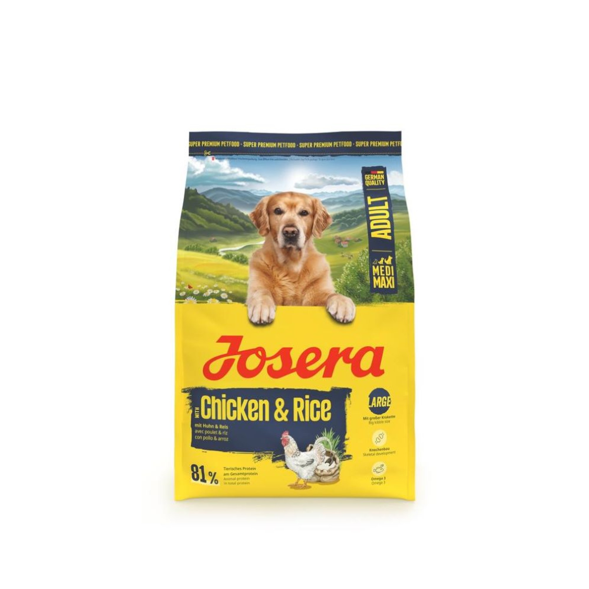 JOSERA GLUTEN FREE LARGE BREED ADULT DOG ΜΕ ΚΟΤΟΠΟΥΛΟ ΚΑΙ ΡΥΖΙ 3kg