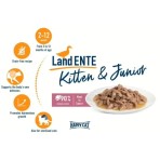HAPPY CAT MEAT IN SAUCE STERILISED KITTEN AND JUNIOR CAT WET FOOD POUCH DUCK 85gr
