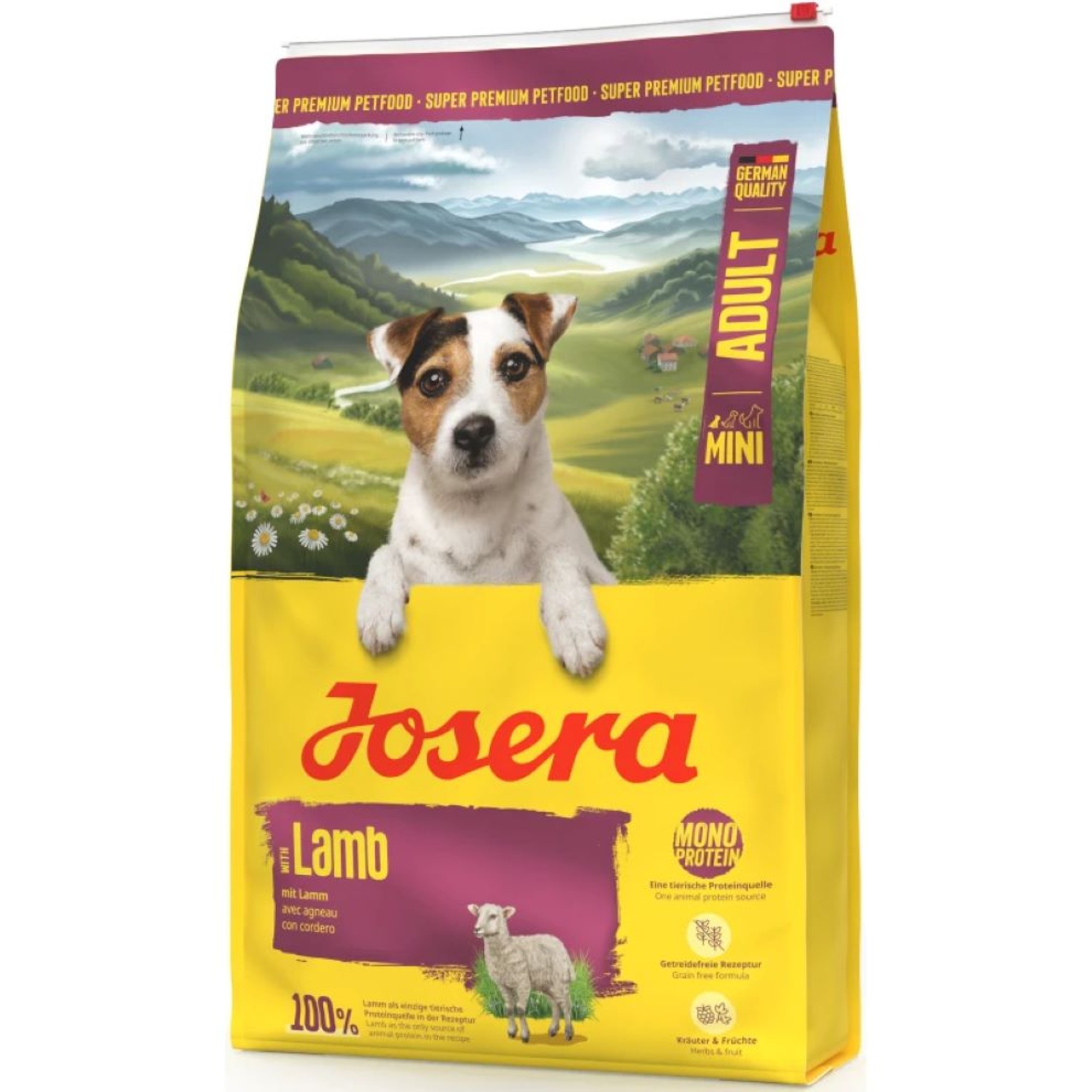 JOSERA GLUTEN AND GRAIN FREE MONOPROTEIN MINI BREED ADULT DOG ΜΕ ΑΡΝΙ 3kg