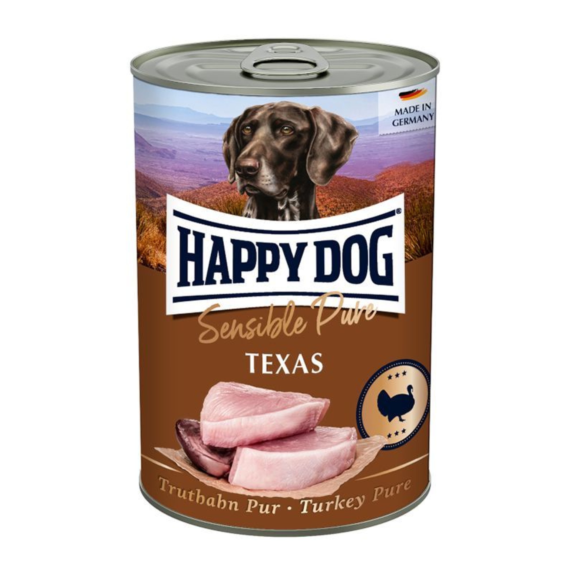 HAPPY DOG SENSIBLE PURE TEXAS GRAIN FREE ADULT DOG WET FOOD TURKEY 400gr