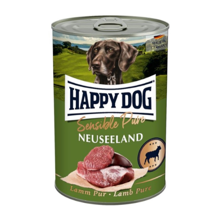 HAPPY DOG SENSIBLE PURE NEUSEELAND GRAIN FREE ADULT DOG WET FOOD LAMB 400gr