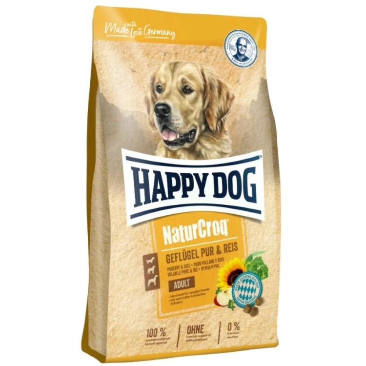 HAPPY DOG NATURCROQ ADULT DOG FOOD CHICKEN AND RICE 1kg