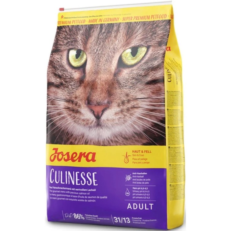JOSERA CULINESSE ANTI HAIRBALL ADULT CAT ΜΕ ΠΟΥΛΕΡΙΚΑ ΚΑΙ ΛΑΔΙ ΣΟΛΟΜΟΥ ΓΙΑ ΑΠΑΙΤΗΤΙΚΕΣ ΓΑΤΕΣ 2kg