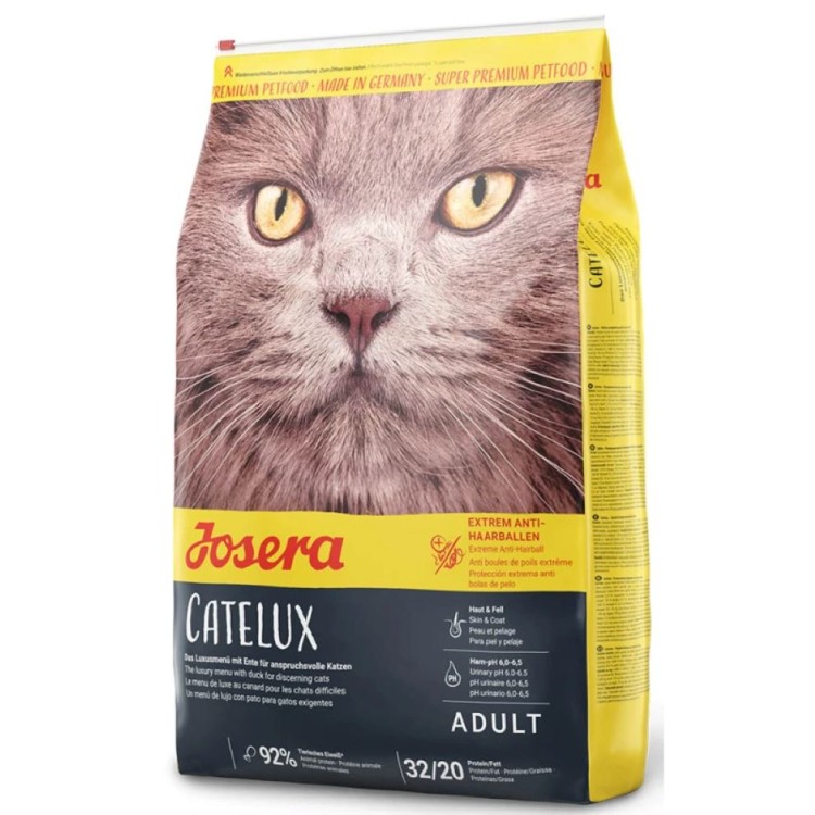 JOSERA CATELUX ANTI HAIRBALL ADULT CAT ΜΕ ΠΑΠΙΑ ΚΑΙ ΠΟΥΛΕΡΙΚΑ ΓΙΑ ΜΑΚΡΥΤΡΙΧΕΣ ΓΑΤΕΣ 2kg