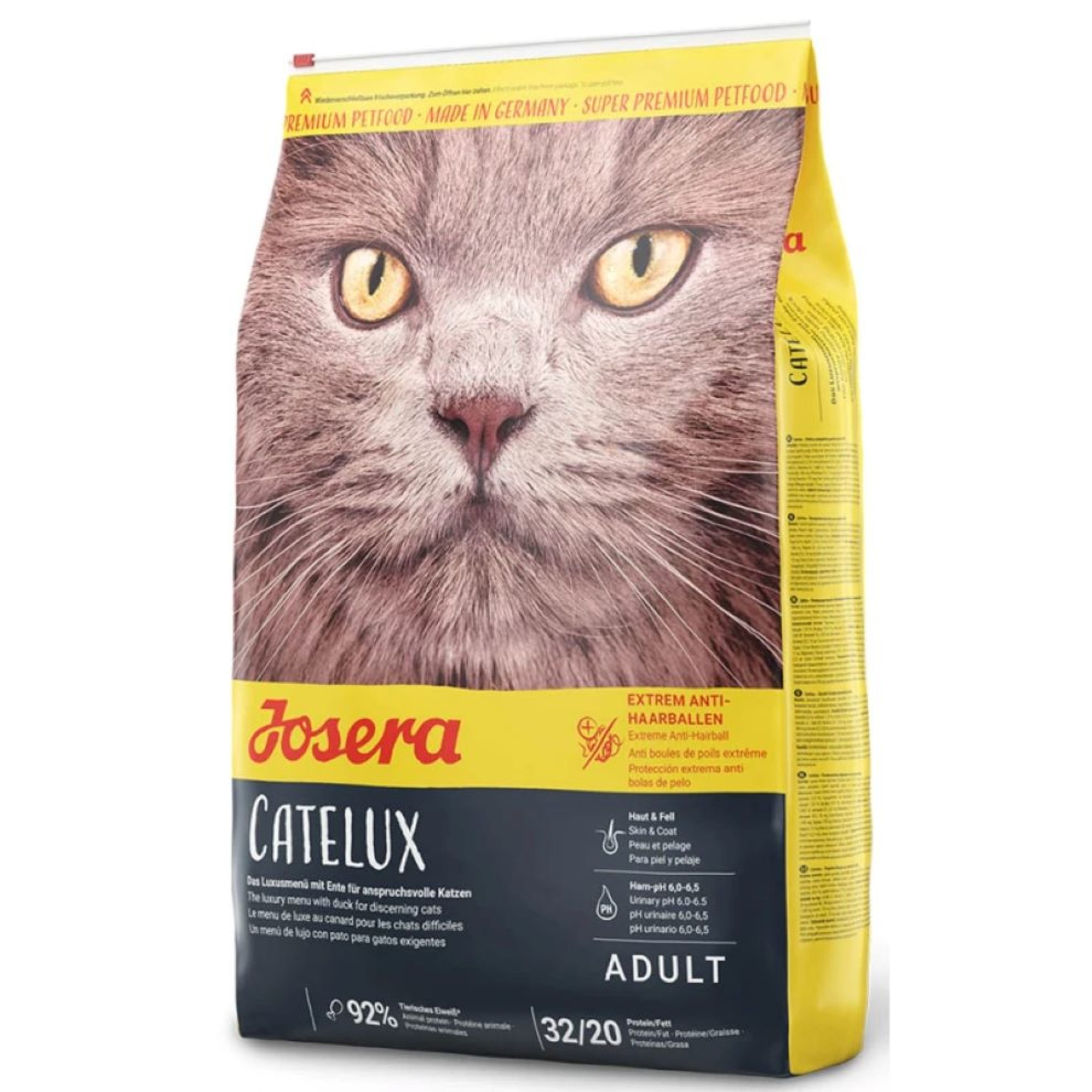 JOSERA CATELUX ANTI HAIRBALL ADULT CAT ΜΕ ΠΑΠΙΑ ΚΑΙ ΠΟΥΛΕΡΙΚΑ ΓΙΑ ΜΑΚΡΥΤΡΙΧΕΣ ΓΑΤΕΣ 400gr