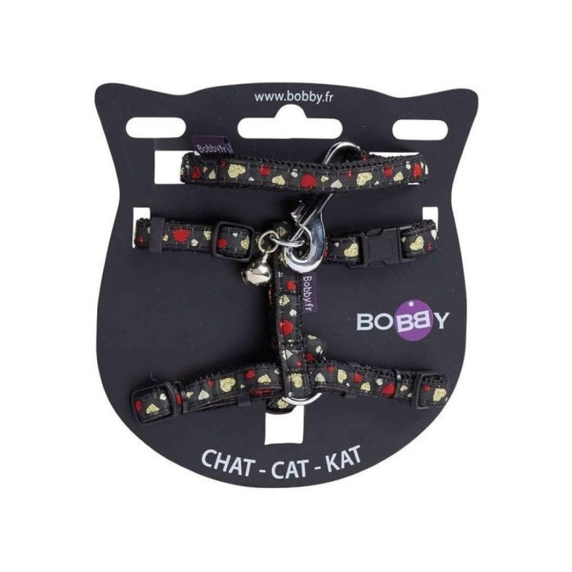 BOBBY PARURE LOVELY ΣΕΤ ΣΑΜΑΡΑΚΙ ΚΑΙ ΟΔΗΓΟΣ ΓΑΤΑΣ XSMALL BLACK