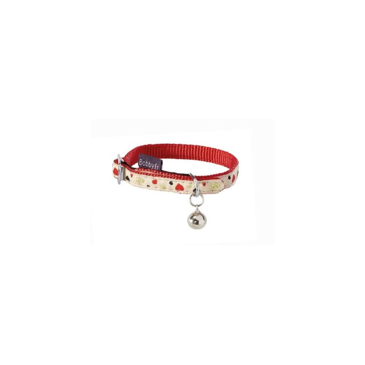 BOBBY PARURE LOVELY ΠΕΡΙΛΑΙΜΙΟ ΓΑΤΑΣ RED XSMALL 30cm