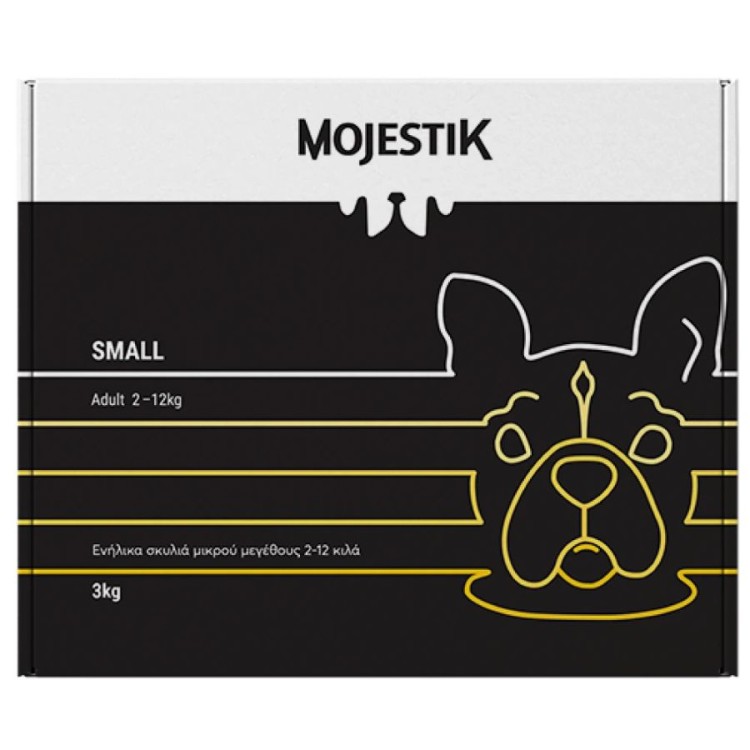 MOJESTIK PREMIUM ADULT DOG SMALL BREEDS ΚΟΤΟΠΟΥΛΟ ΜΟΣΧΑΡΙ ΚΑΙ ΑΡΝΙ 3kg