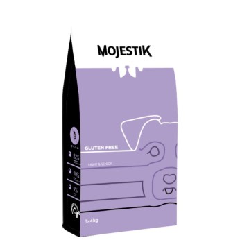 MOJESTIK GLUTEN FREE LIGHT AND SENIOR ALL BREEDS ADULT DOG ΜΟΣΧΑΡΙ ΚΑΙ ΡΥΖΙ 12kg