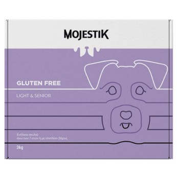 MOJESTIK GLUTEN FREE LIGHT AND SENIOR ALL BREEDS ADULT DOG ΜΟΣΧΑΡΙ ΚΑΙ ΡΥΖΙ 3kg