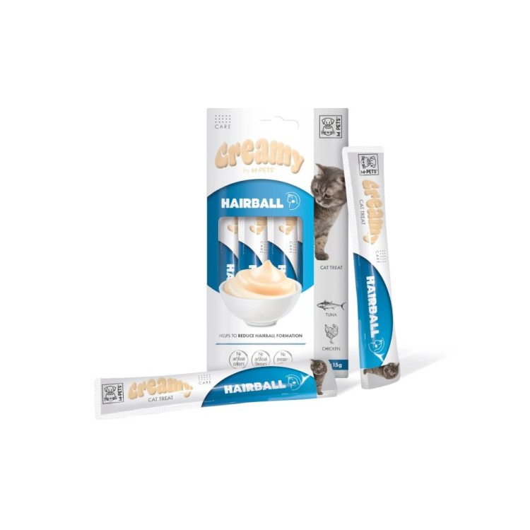 MPETS CREAMY TREAT CAT HAIRBALL ΜΕ ΤΟΝΟ ΚΑΙ ΚΟΤΟΠΟΥΛΟ 4x15gr MPETS CREAMY TREAT CAT HAIRBALL ΜΕ ΤΟΝΟ ΚΑΙ ΚΟΤΟΠΟΥΛΟ 4x15gr