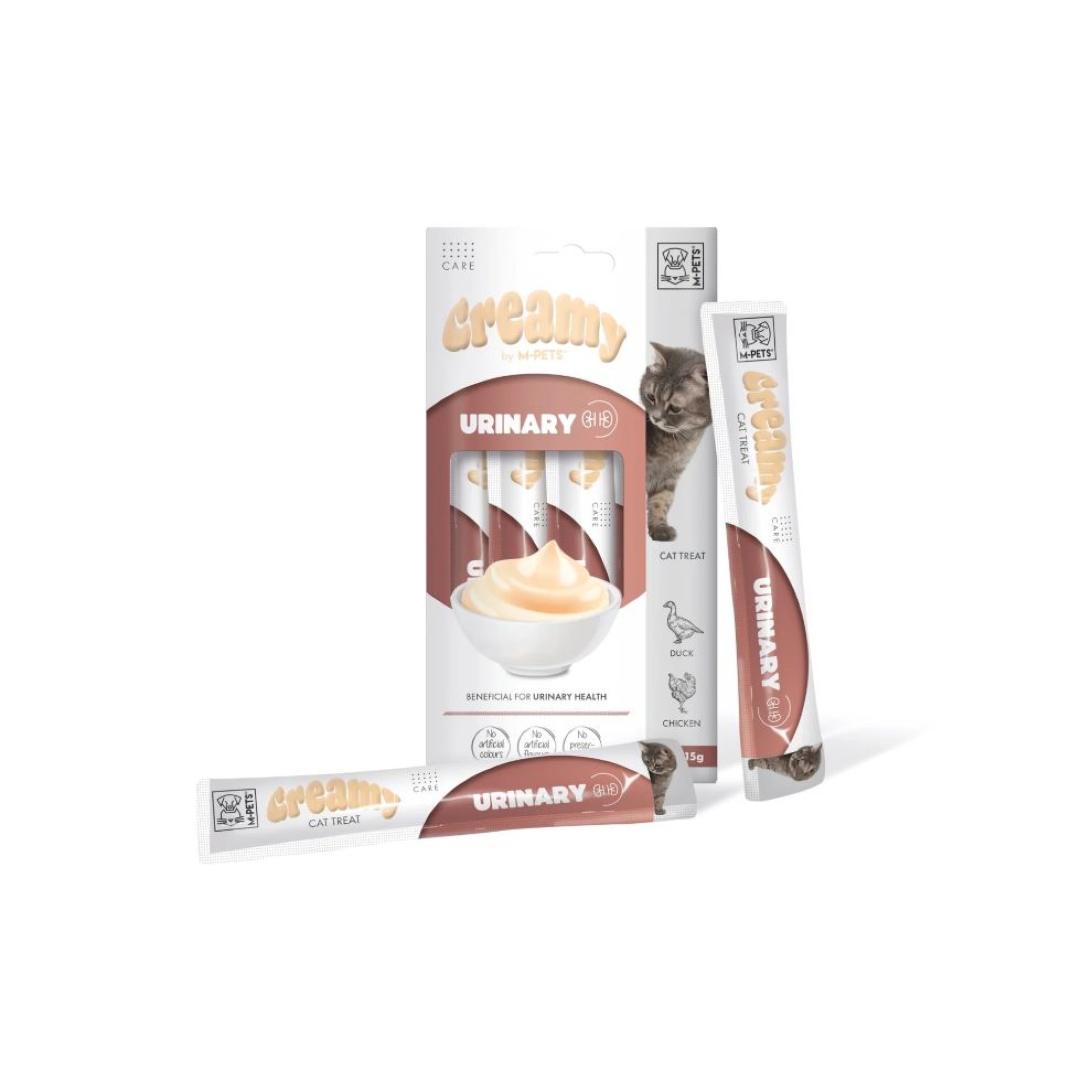 MPETS CREAMY TREAT CAT URINARY ΜΕ ΠΑΠΙΑ ΚΑΙ ΚΟΤΟΠΟΥΛΟ 4x15gr