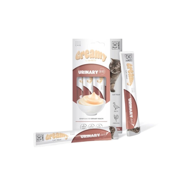 MPETS URINARY CAT CREAMY TREATS  ΜΕ ΠΑΠΙΑ ΚΑΙ ΚΟΤΟΠΟΥΛΟ 4pcs x 15gr