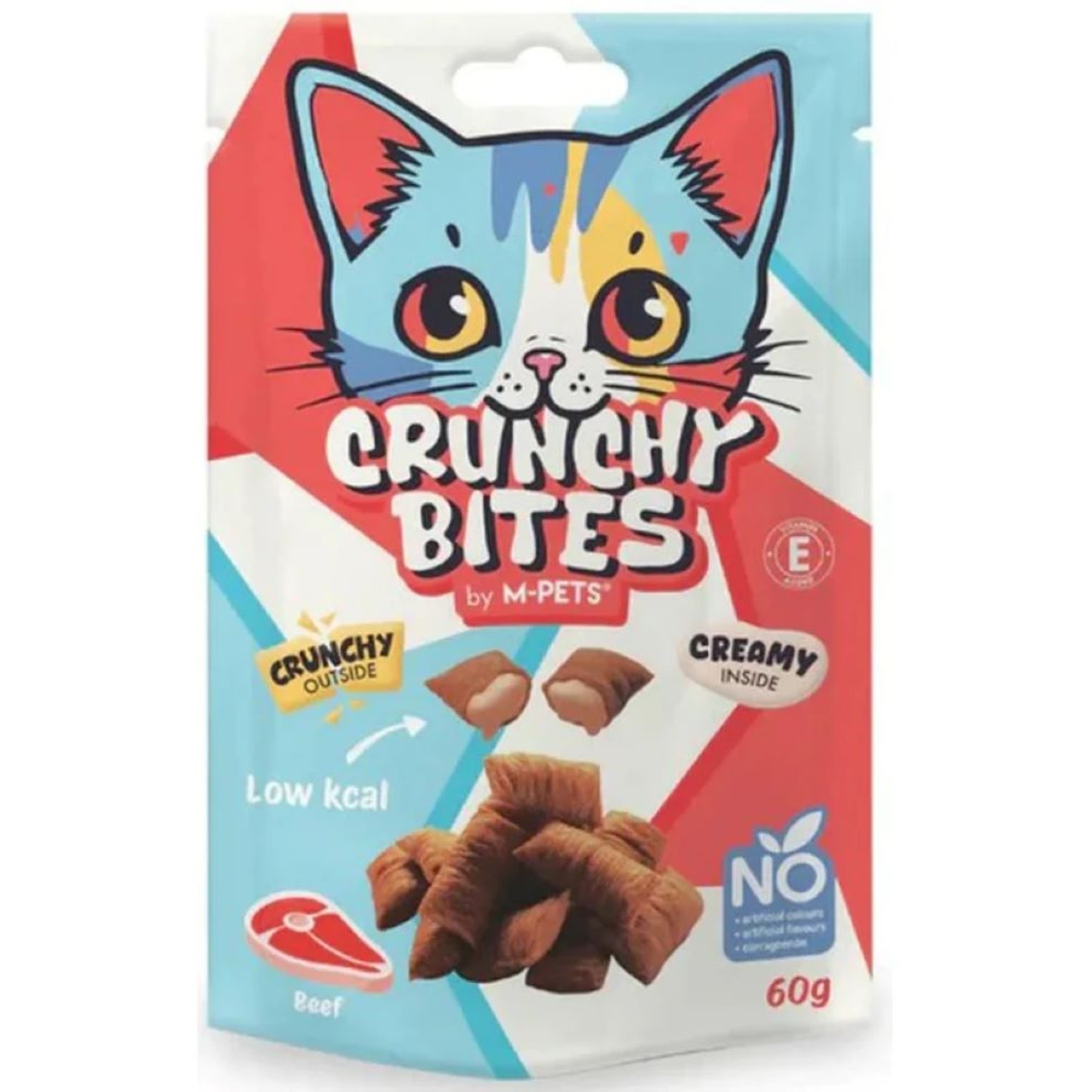 MPETS CRUNCHY BITES CAT SNACK ΜΕ ΒΟΔΙΝΟ 60gr