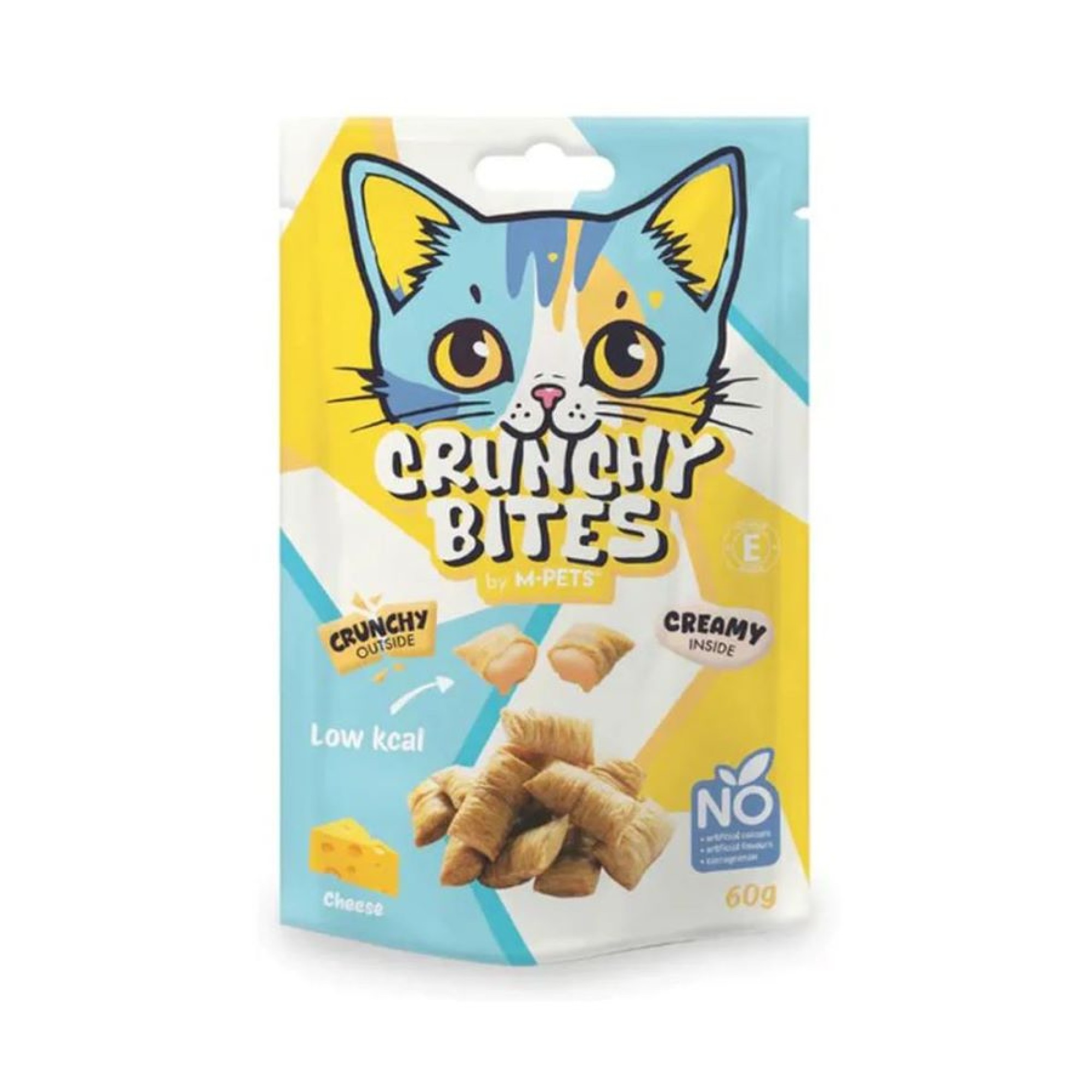 MPETS CRUNCHY BITES CAT SNACK ΜΕ ΚΟΤΟΠΟΥΛΟ ΚΑΙ ΤΥΡΙ 60gr