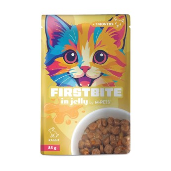 MPETS FIRSTBITES WET FOOD JUNIOR AND ADULT CAT ΜΕ ΚΟΜΜΑΤΑΚΙΑ ΚΟΥΝΕΛΙ ΣΕ ΖΕΛΕ 85gr MPETS FIRSTBITES WET FOOD JUNIOR AND ADULT CAT ΜΕ ΚΟΜΜΑΤΑΚΙΑ ΚΟΥΝΕΛΙ ΣΕ ΖΕΛΕ 85gr