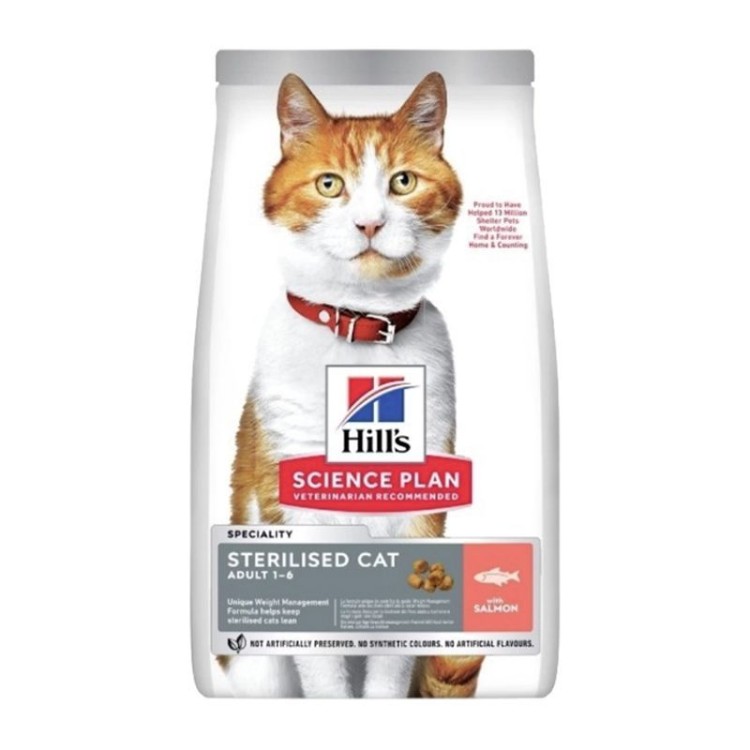 HILLS SCIENCE PLAN STERILISED ADULT CAT FOOD SALMON 10kg
