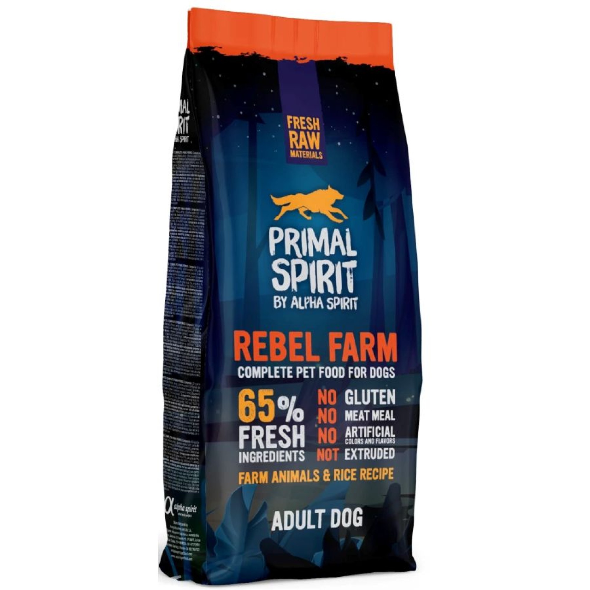 PRIMAL SPIRIT REBEL FARM LOW GRAIN ADULT DOG 12kg