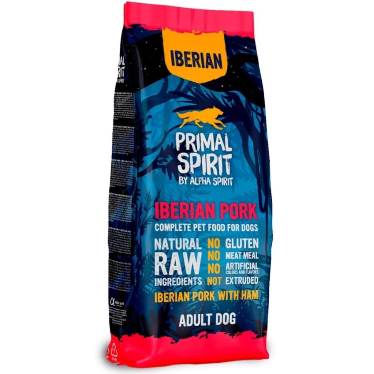 PRIMAL SPIRIT IBERIAN PORK ADULT DOG WITH HAM 12kg