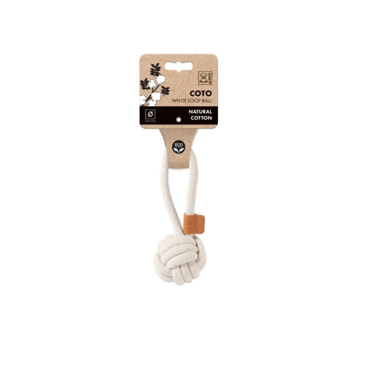 MPETS COTO WHITE LOOP BALL ΠΑΙΧΝΙΔΙ ΣΚΥΛΟΥ 6.5cm