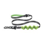 MPET SURBAN STYLE FREESTYLE BLACK AND WHITE DOG SHOCK ABSORBER LEASH MEDIUM