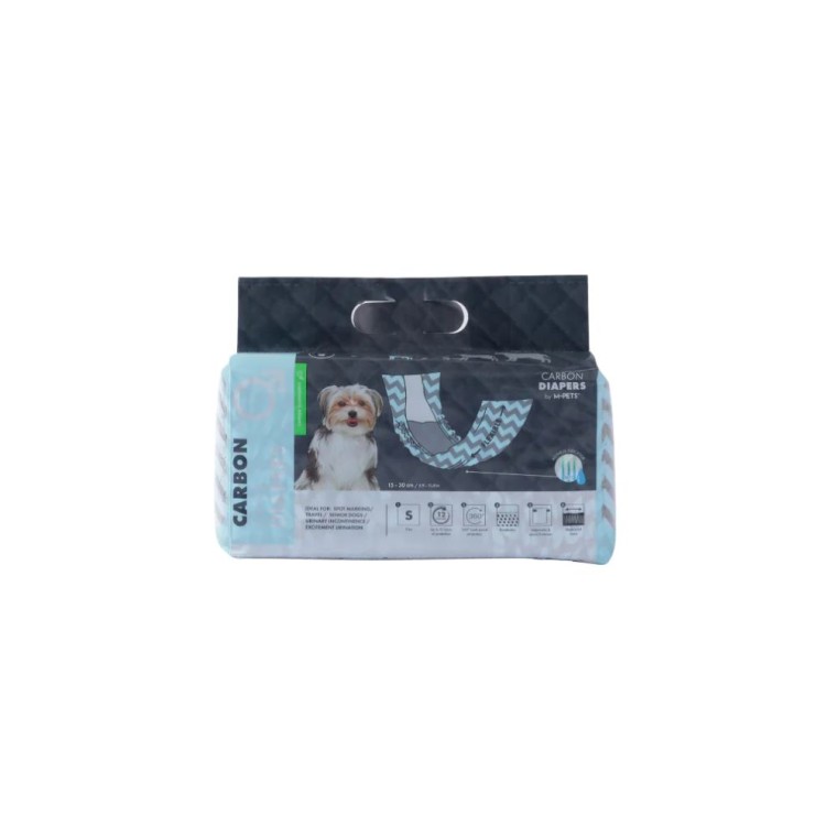 MPETS CARBON DIAPERS MALE DOG SMALL 18pcs
