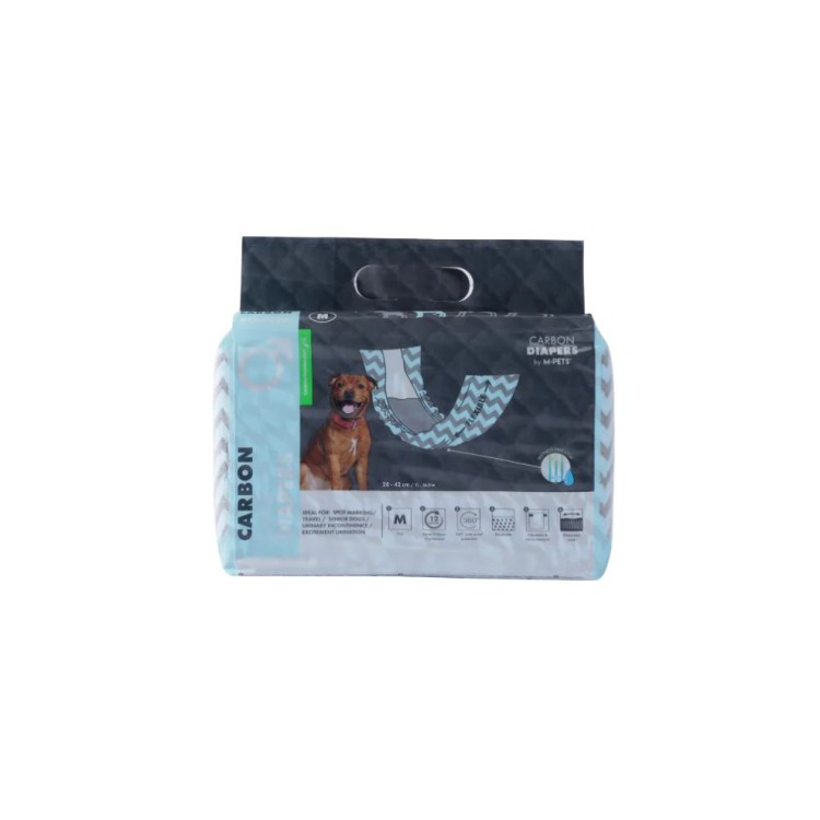 MPETS CARBON DIAPERS MALE DOG MEDIUM 18pcs MPETS CARBON DIAPERS MALE DOG MEDIUM 18pcs