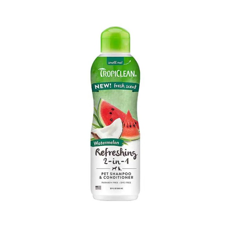 TROPICLEAN REFRESHING SHAMPOO WATERMELON AND COCONUT 2in1 592ml