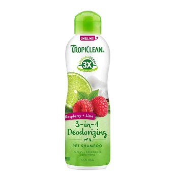 TROPICLEAN REFRESHING SHAMPOO DEODORIZING 3in1 RASBERRY AND LIME 592ml