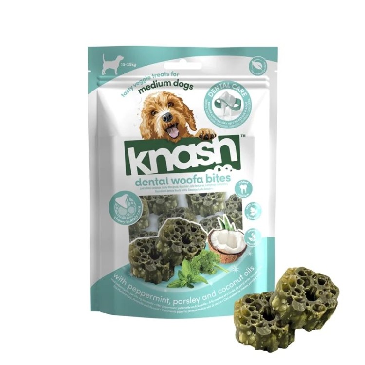 KNASH VEGAN ΜΠΟΥΚΙΤΣΕΣ ΣΚΥΛΟΥ ΣΤΟΜΑΤΙΚΗΣ ΥΓΙΕΙΝΗΣ ΜΕ ΜΕΝΤΑ ΜΑΙΝΤΑΝΟ ΚΑΙ ΛΑΔΙ ΚΑΡΥΔΑΣ 100gr