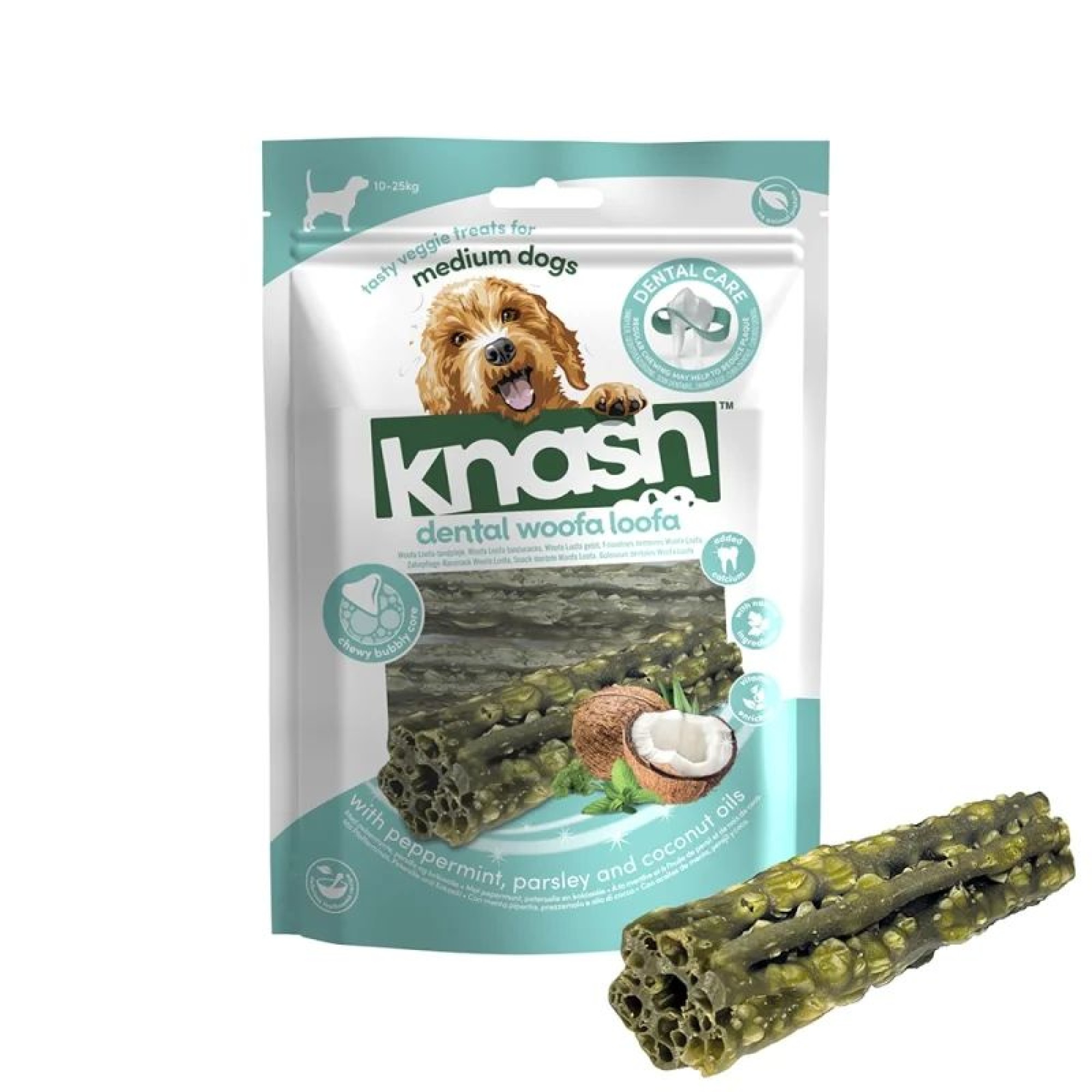 KNASH VEGAN ΛΙΧΟΥΔΙΕΣ ΣΚΥΛΟΥ ΣΤΟΜΑΤΙΚΗΣ ΥΓΙΕΙΝΗΣ ΜΕ ΜΕΝΤΑ ΜΑΙΝΤΑΝΟ ΚΑΙ ΛΑΔΙ ΚΑΡΥΔΑΣ 196gr