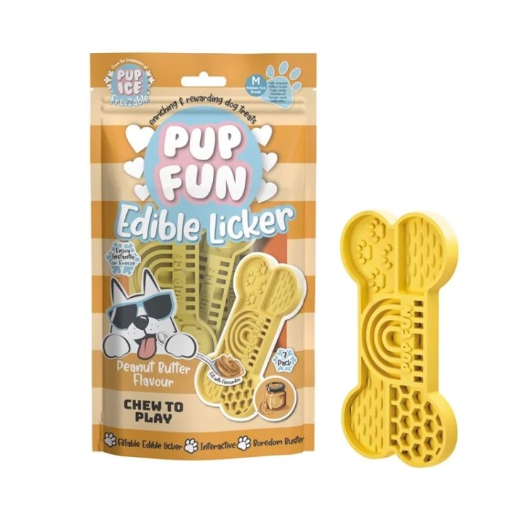 PUP FUN EDIBLE LICKER ΠΑΓΩΤΟ ΣΚΥΛΟΥ ΜΕ ΓΕΥΣΗ ΦΥΣΤΙΚΟΒΟΥΤΥΡΟ MEDIUM 3pcs 135gr PUP FUN EDIBLE LICKER ΠΑΓΩΤΟ ΣΚΥΛΟΥ ΜΕ ΓΕΥΣΗ ΦΥΣΤΙΚΟΒΟΥΤΥΡΟ MEDIUM 3pcs 135gr