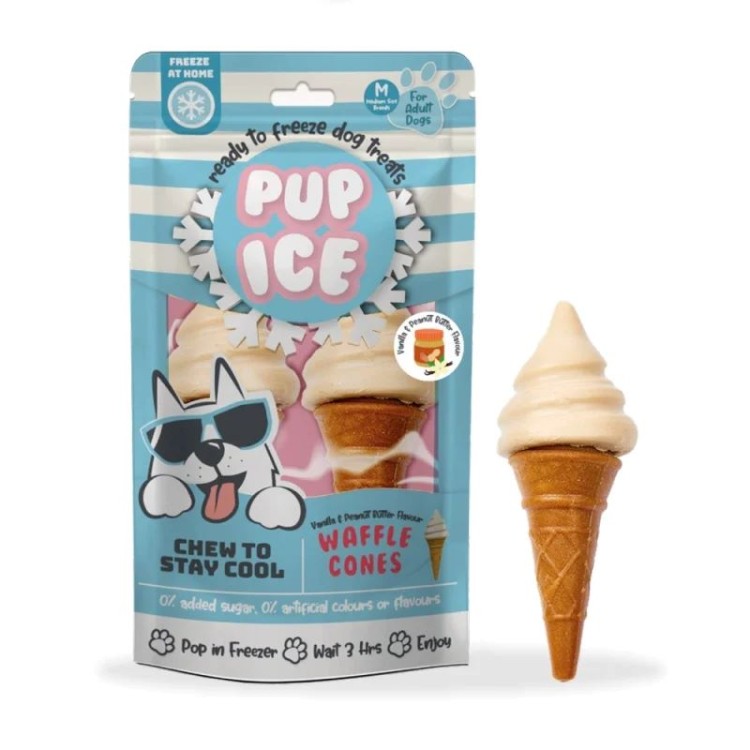 PUP ICE WAFFLE CONES ΠΑΓΩΤΟ ΣΚΥΛΟΥ ΜΕ ΦΥΣΤΙΚΟΒΟΥΤΥΡΟ ΚΑΙ ΒΑΝΙΛΙΑ MEDIUM 2pcs 110gr PUP ICE WAFFLE CONES ΠΑΓΩΤΟ ΣΚΥΛΟΥ ΜΕ ΦΥΣΤΙΚΟΒΟΥΤΥΡΟ ΚΑΙ ΒΑΝΙΛΙΑ MEDIUM 2pcs 110gr