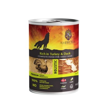 AMBROSIA HOLISTIC ADULT DOG WET FOOD ΜΕ ΓΑΛΟΠΟΥΛΑ ΠΑΠΙΑ ΚΑΙ CRANBERRIES 395gr
