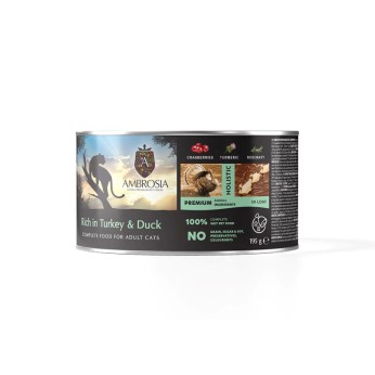 AMBROSIA HOLISTIC ADULT CAT ΜΕ ΜΕ ΓΑΛΟΠΟΥΛΑ ΠΑΠΙΑ ΚΑΙ CRANBERRIES 195gr