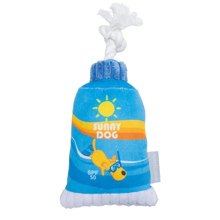 BEEZTEES PLUSH SUNSCREEN ΜΑΛΑΚΟ ΠΑΙΧΝΙΔΙ ΣΚΥΛΟΥ ΜΕ ΣΧΟΙΝΙ 25cm