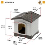 FERPLAST DOG VILLA 50 PLASTIC KENNEL 43x48x44cm FERPLAST DOG VILLA 50 PLASTIC KENNEL 43x48x44cm