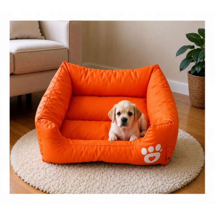 DENIKPETS ΑΔΙΑΒΡΟΧΟ ΚΡΕΒΑΤΙ ΣΚΥΛΟΥ ΠΟΡΤΟΚΑΛΙ XXLARGE 95x72x15cm