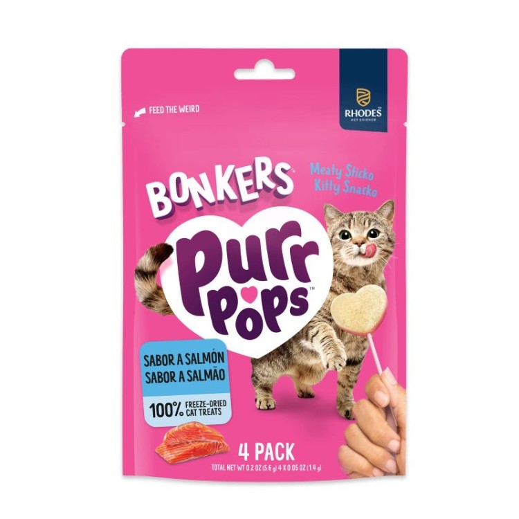 BONKERS PURRPOPS CAT TREATS FREEZE DRIED SALMON 4pcs x 5.4gr